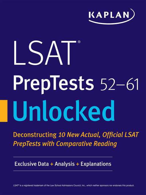 Title details for LSAT PrepTests 52-61 Unlocked by Kaplan Test Prep - Available